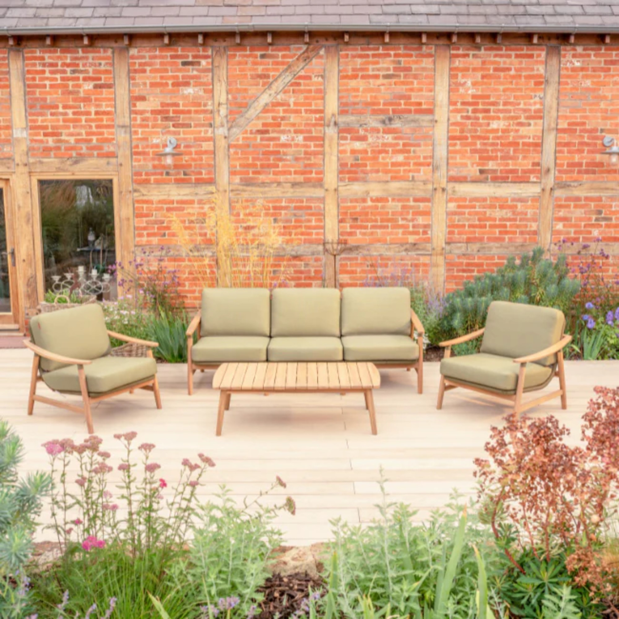 Kettler Meadow 5 Seat Wood Lounge Set