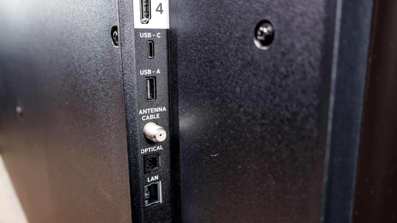 The ports on a Roku Pro Series OLED TV