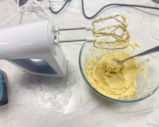 Image of using Braun Multi Mix to make cookie dough