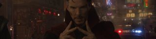 Doctor Strange (Benedict Cumberbatch) casts a spell in Doctor Strange