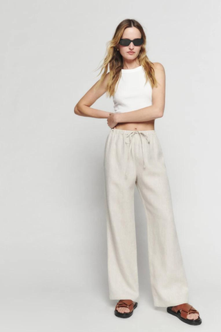 Petites Olina Linen Pant