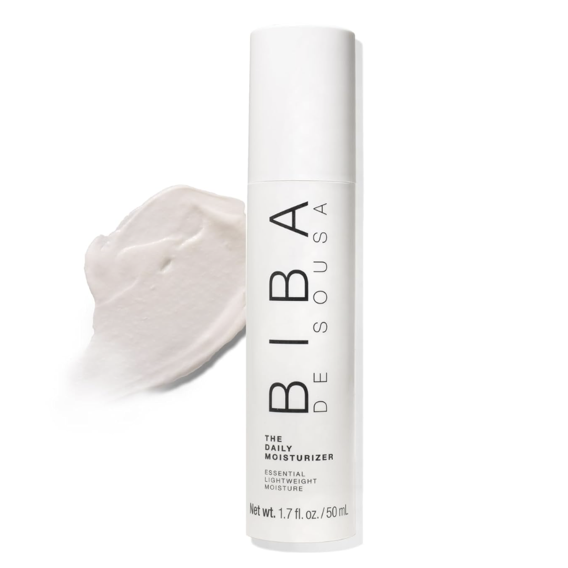 Biba De Sousa the Daily Moisturizer- Essential Hydration for All Skin Types - Non-Comedogenic & Light Formula With Squalane & Vitamin C- Safe for Oily & Acne-Prone Skin (1.7 Oz)