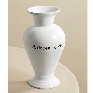 Astier de Villatte + John Derian a Dozen Roses Printed Ceramic Vase