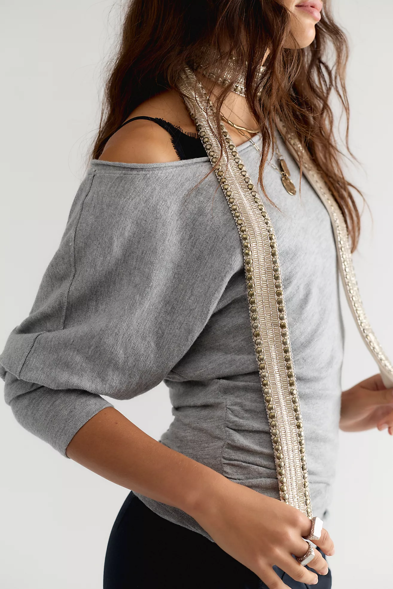 We the Free Europa Off-The-Shoulder Long Sleeve Top
