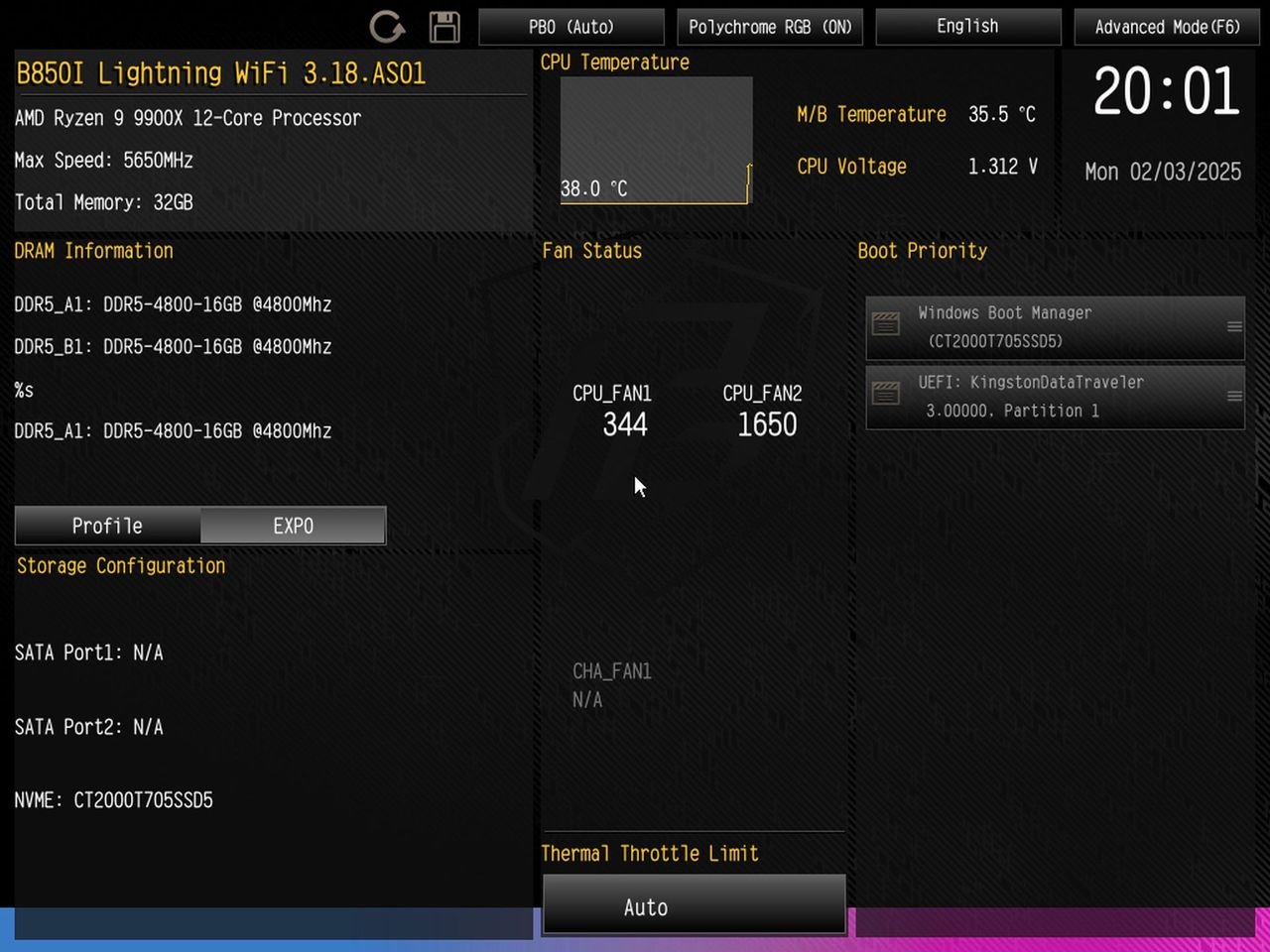 ASRock B850I Lightning WiFi
