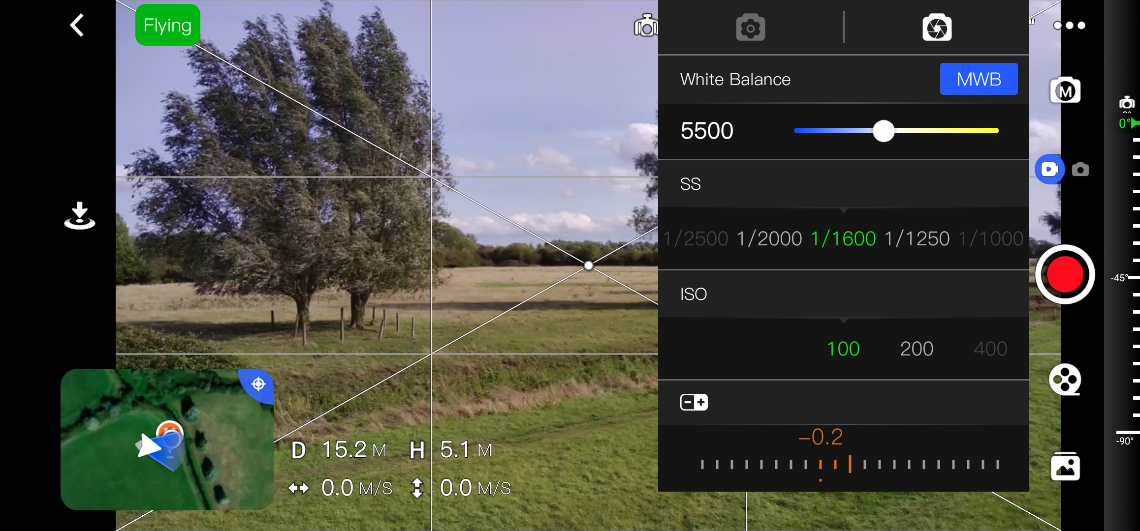 Screengrab from the Potensic Pro app for the Potensic Atom drone