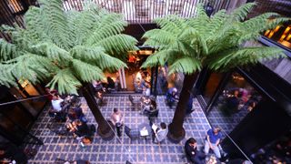 The leafy central courtyard