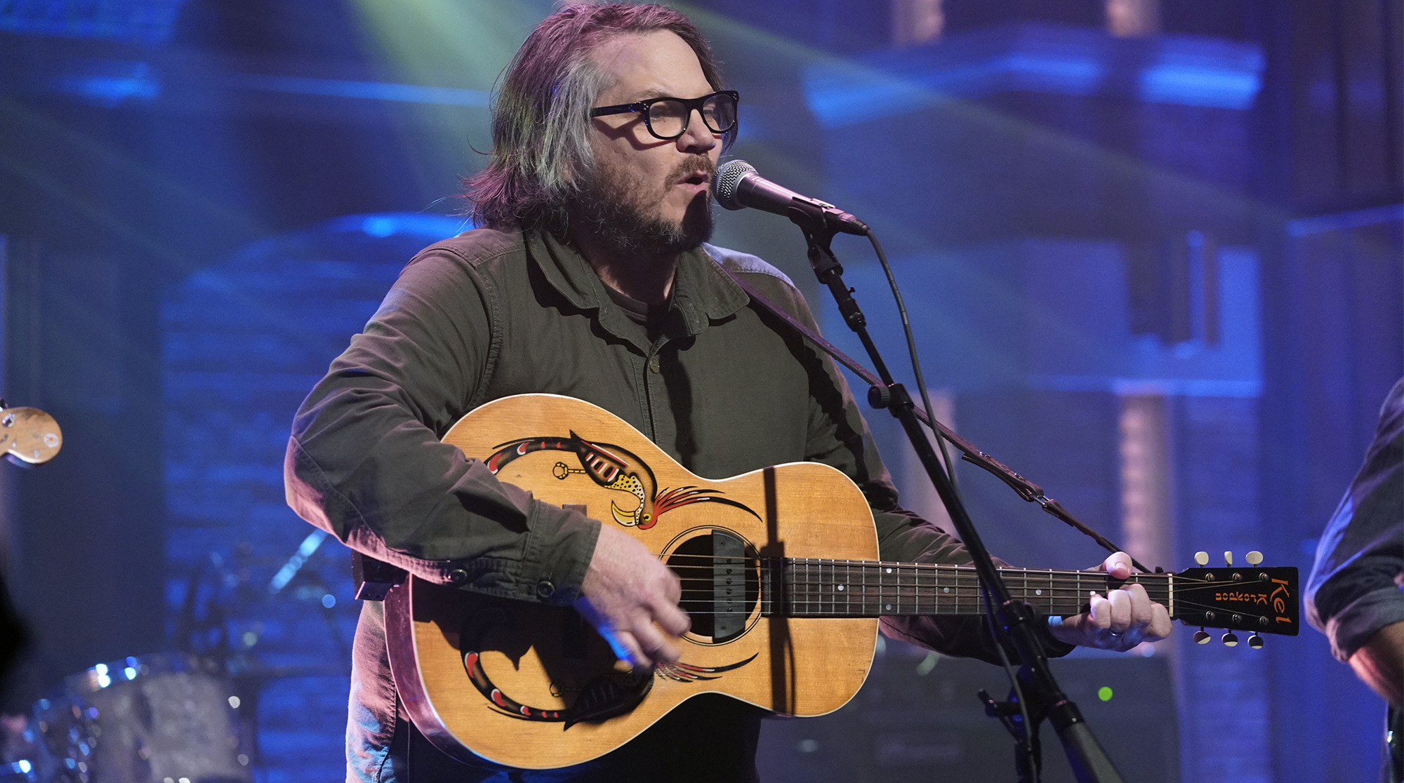 LATE NIGHT WITH SETH MEYERS -- Episode 907 -- Pictured: Jeff Tweedy of musical guest Wilco performs on November 4, 2019 --