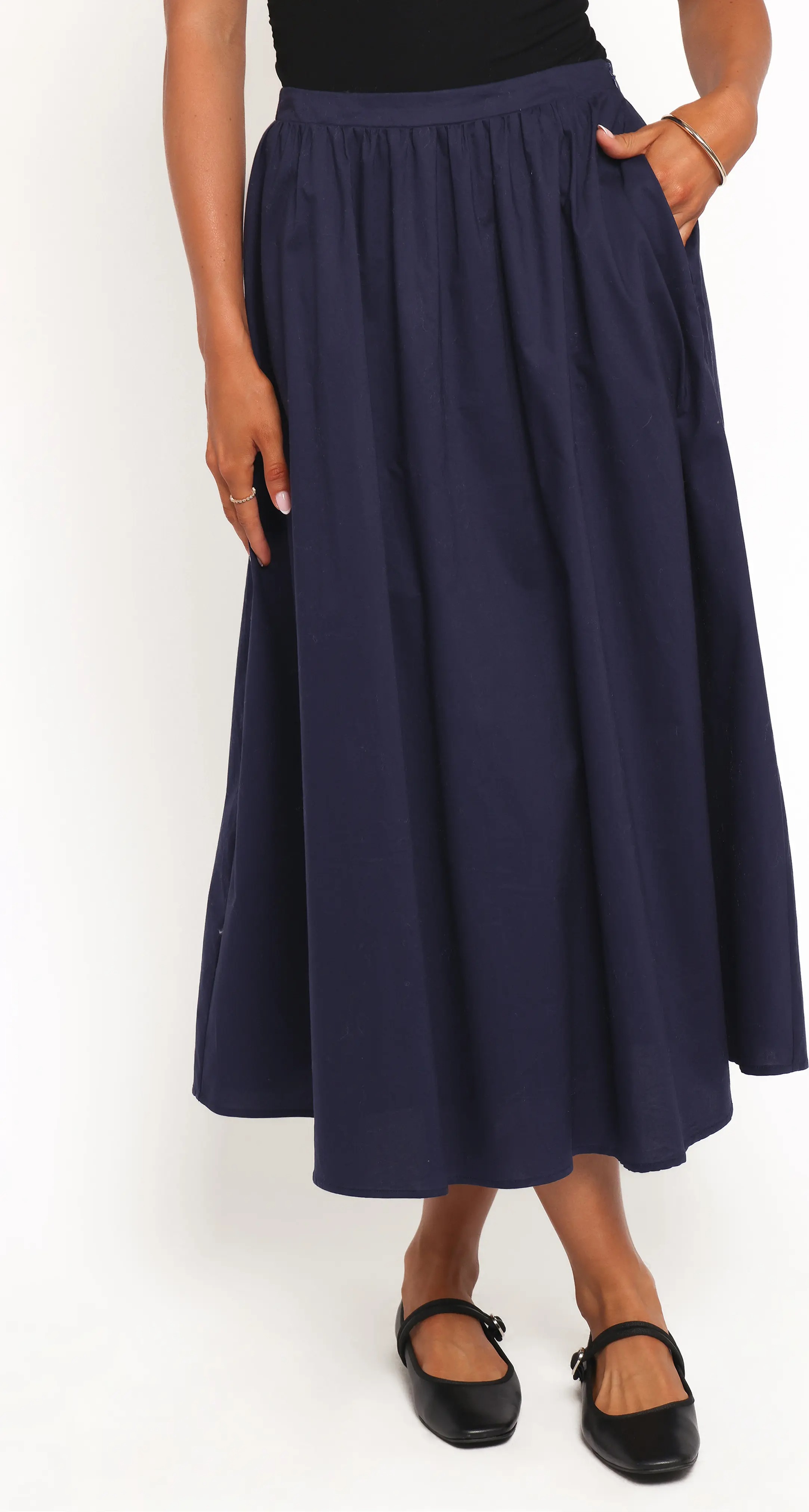Petal &amp;amp; Pup, Oakley Pleated Midi Skirt