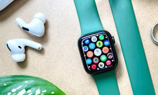 Apple Watch Series 7 with AirPods