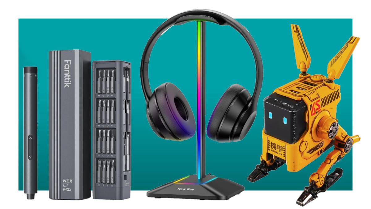 Prime Day product header, Fanttik electric screwdriver, New Beed RPG headset stand, GraveStar mech USB charging block