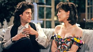 UNITED STATES - MARCH 21: ANYTHING BUT LOVE - "Burning the Toad (a.k.a. The Jack Story)" - Season One - 3/21/89, Marty (Richard Lewis) and Hannah (Jamie Lee Curtis) investigated a charity scam.