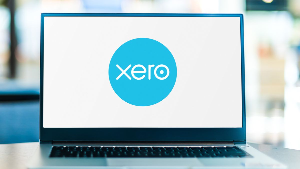 Laptop computer displaying logo of Xero