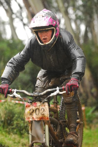Emily Hockey did her best in the slippery conditions