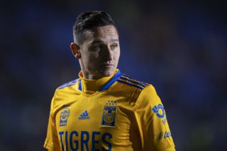 Florian Thauvin in action for Tigres against Puebla in January 2022.