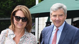 london, england july 11 carole middleton and michael middleton attend day nine of the wimbledon tennis championships at the all england lawn tennis and croquet club on july 11, 2018 in london, england photo by karwai tangwireimage