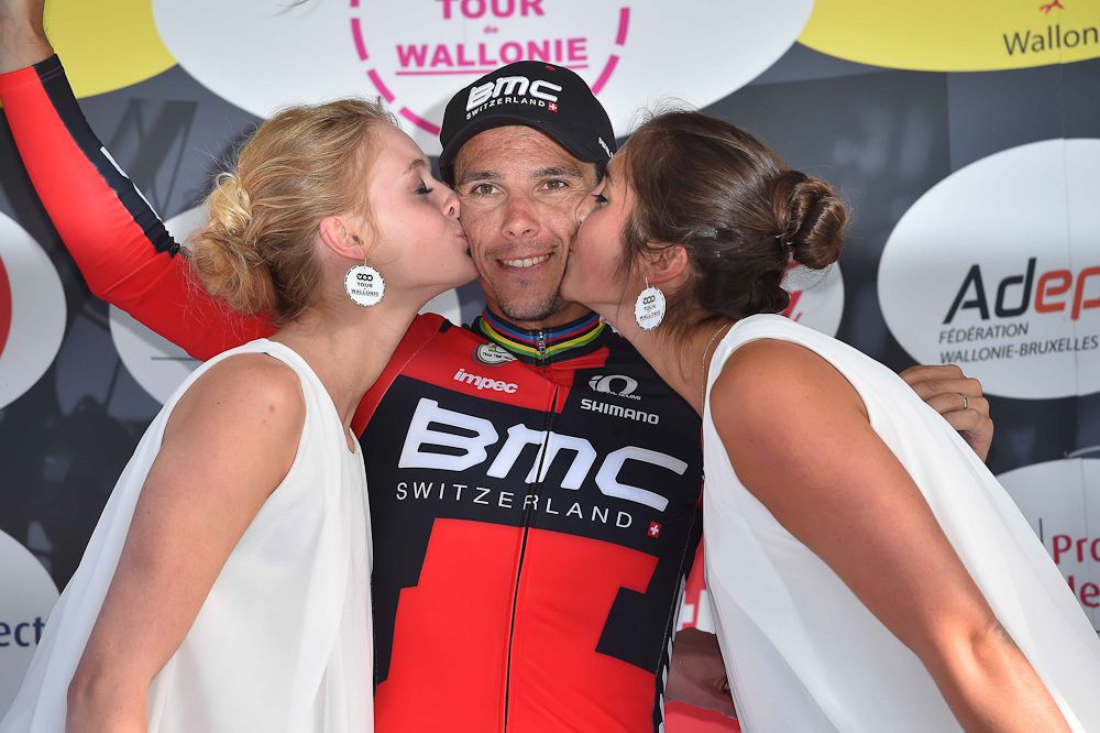 Philippe Gilbert on the stage 3 podium