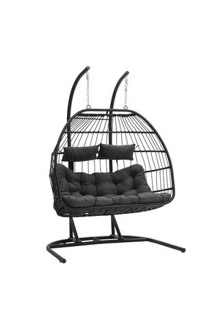 Freestanding Outdoor Hanging 2-Seater Egg Chair