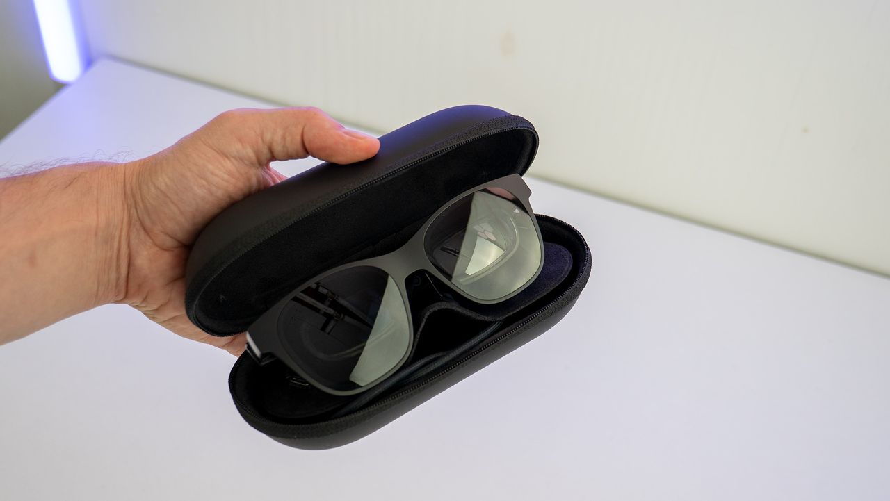 Nreal Air AR glasses in the protective carrying case