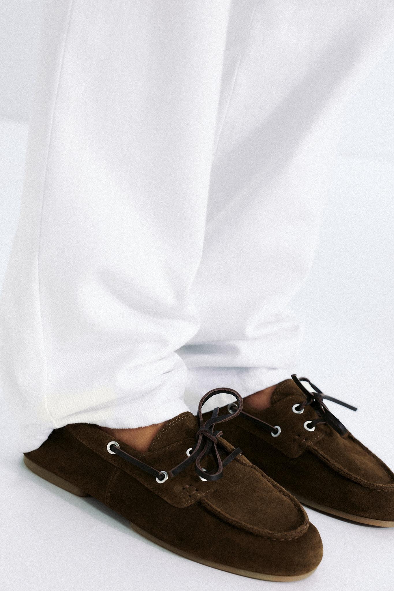 zara, SUEDE TOPSTITCHED LOAFERS