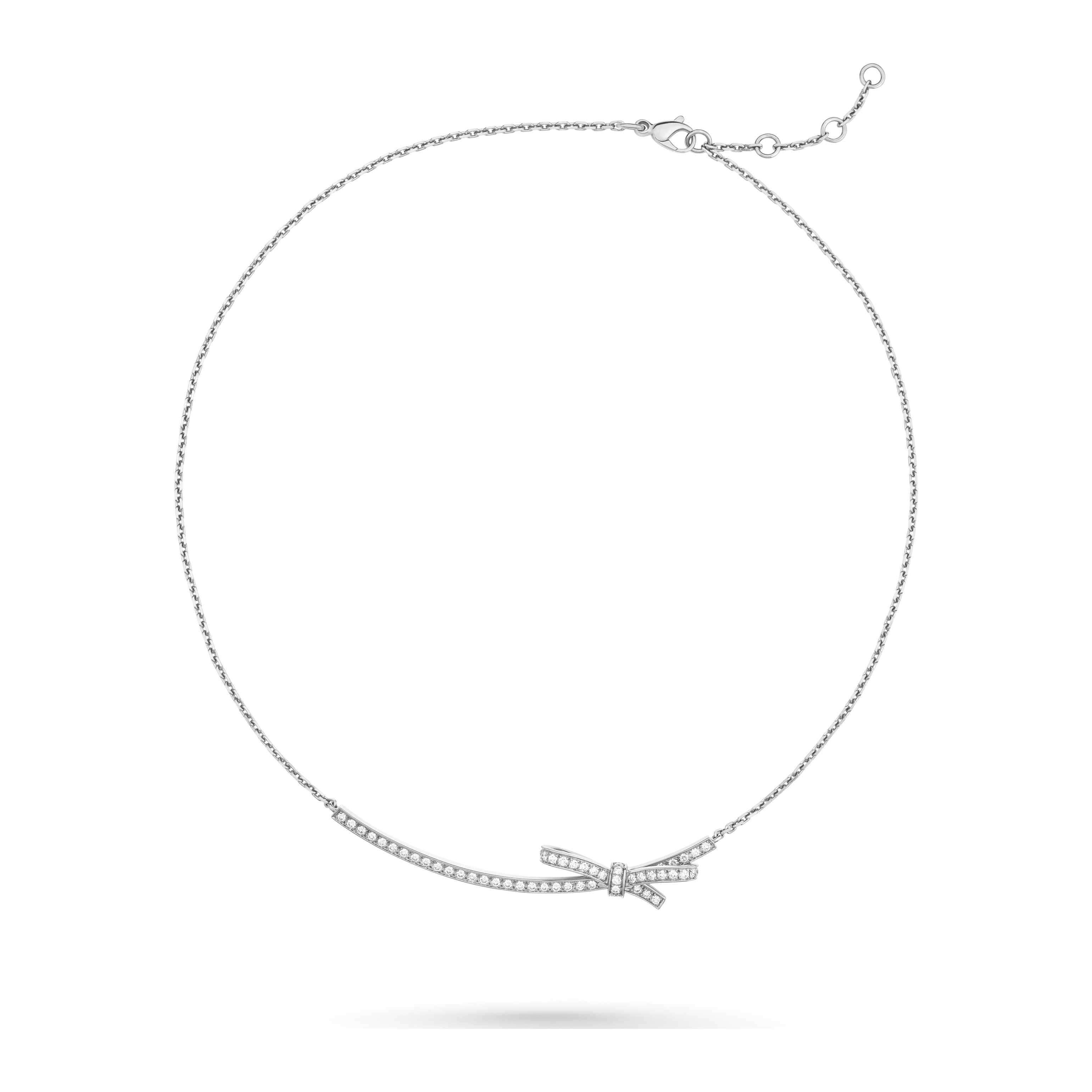 Chanel, Ruban Short Necklace in 18K White Gold