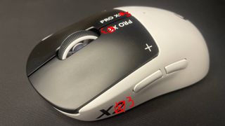 A Logitech G Pro X2 Superstrike with the '2' numbers crossed out and replaced with a '3'.