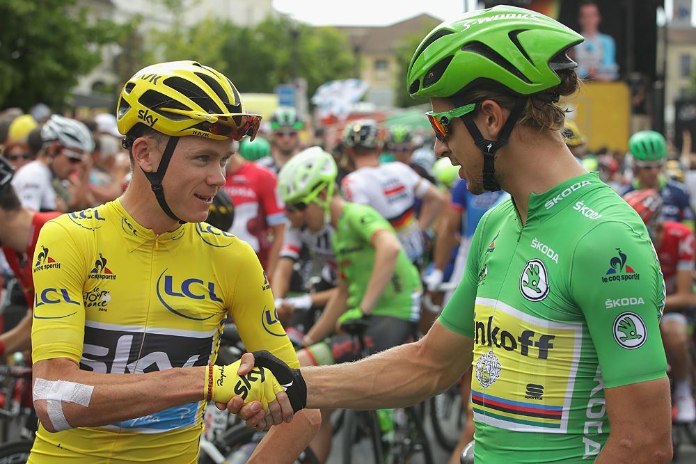 Chris Froome and Peter Sagan