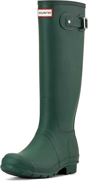Hunter, Hunter Women&#039;s Original Tall Rain Boots, Hunter Green, 9 Medium