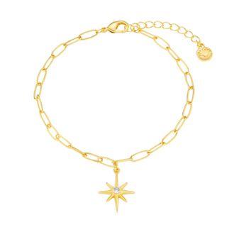 flat lay image of gold bracelet