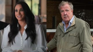 From Left to Right: Meghan Markle in Harry and Meghan and Jeremy Clarkson in Clarkson's Farm.