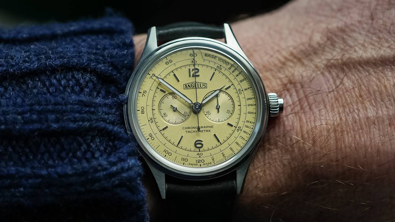 Monochrome Montre de Souscription 5 Angelus Chronographe Tachym&amp;egrave;tre