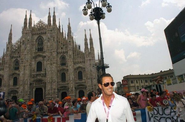 Mario Cipollini at the start of stage nine.