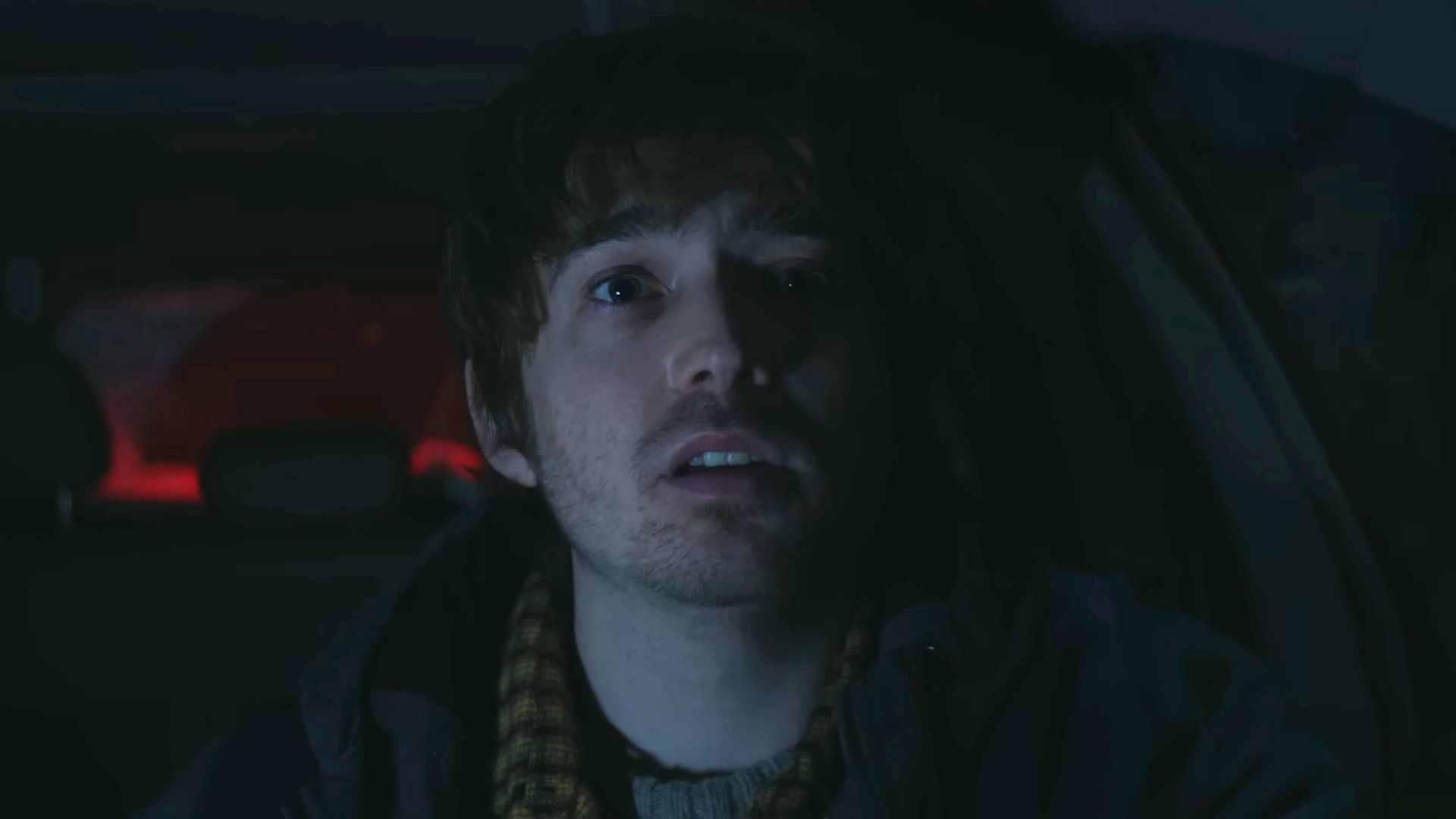 Austin Abrams driving in Resident Evil.