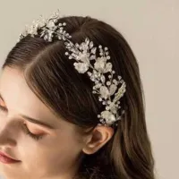 Handmade Silver Leaf Rhinestone Headband, $30.30 / £22.99 | Etsy