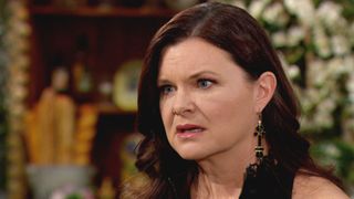 Katie (Heather Tom) looks shocked in The Bold and the Beautiful