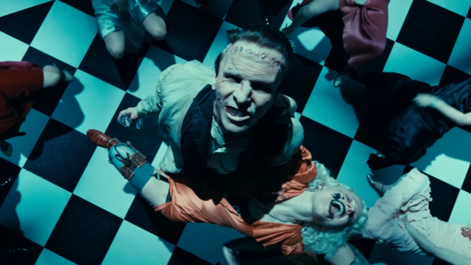 Christian Bale and Jessie Buckley in The Bride