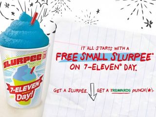 Free Slurpee promotional flyer