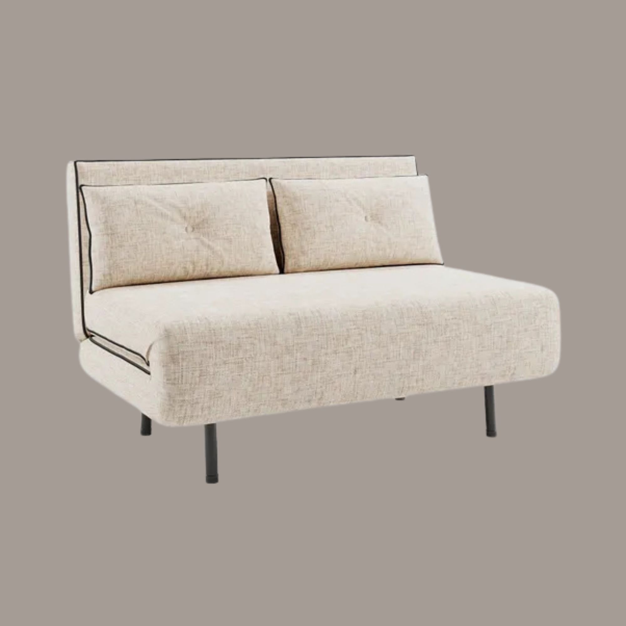 Dunelm, Piped Small Double Two-Seater Sofa Bed