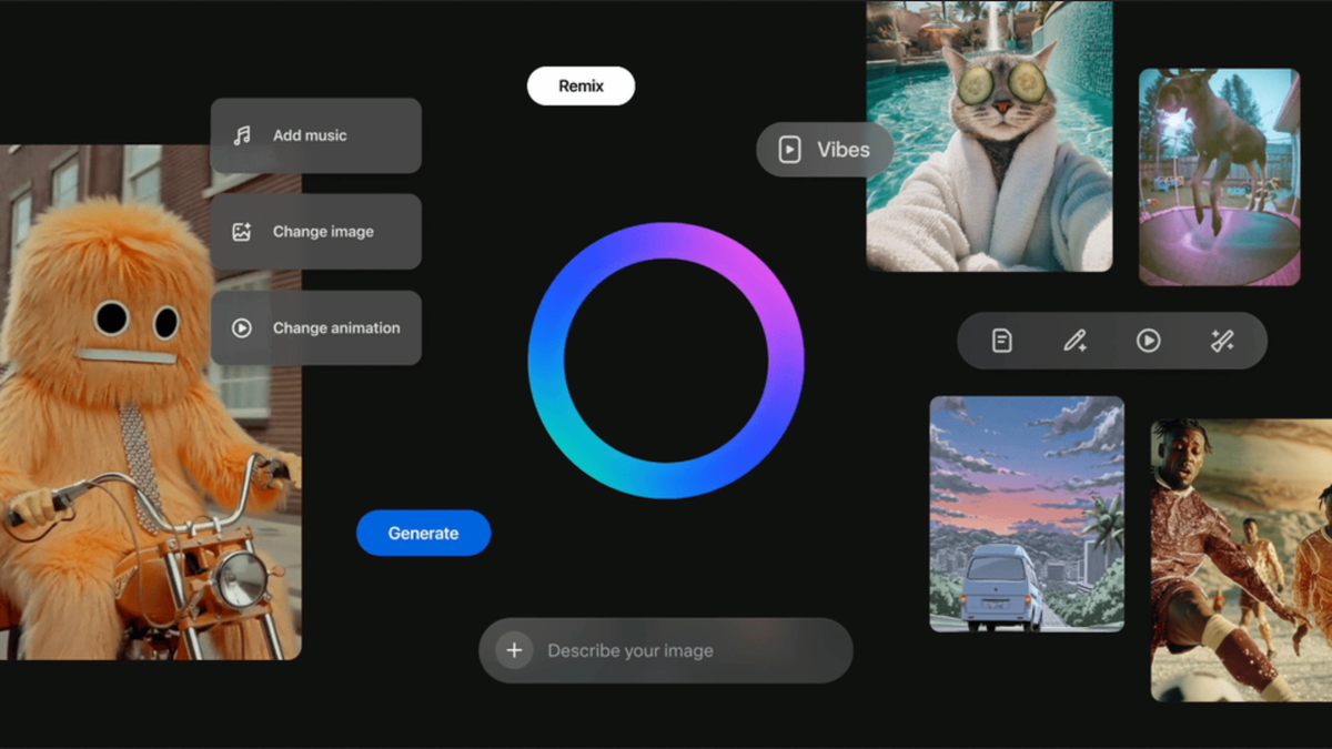 Meta launches Vibes, a new way of creating and remixing AI videos