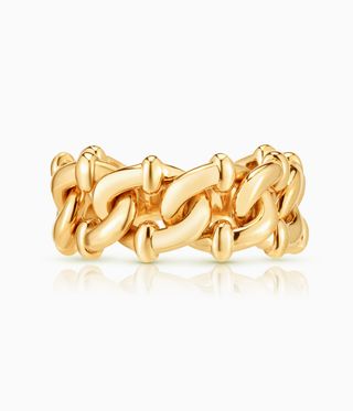 Gold chunky chain ring