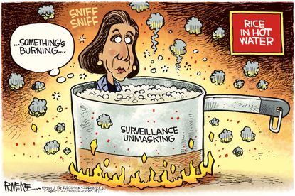 Political Cartoon U.S. Susan Rice Trump Unmasking Surveillance