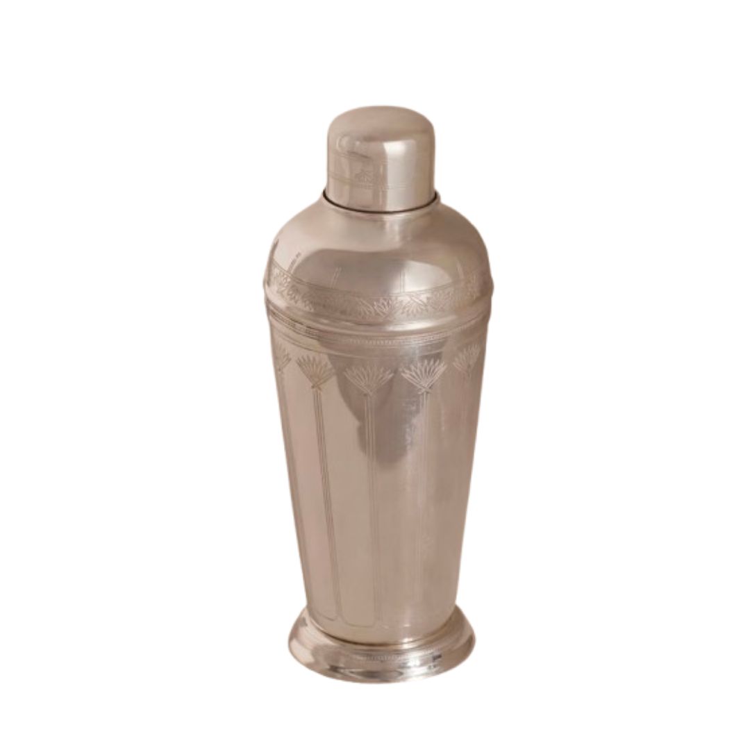 Rochester Engraved Silver Cocktail Shaker