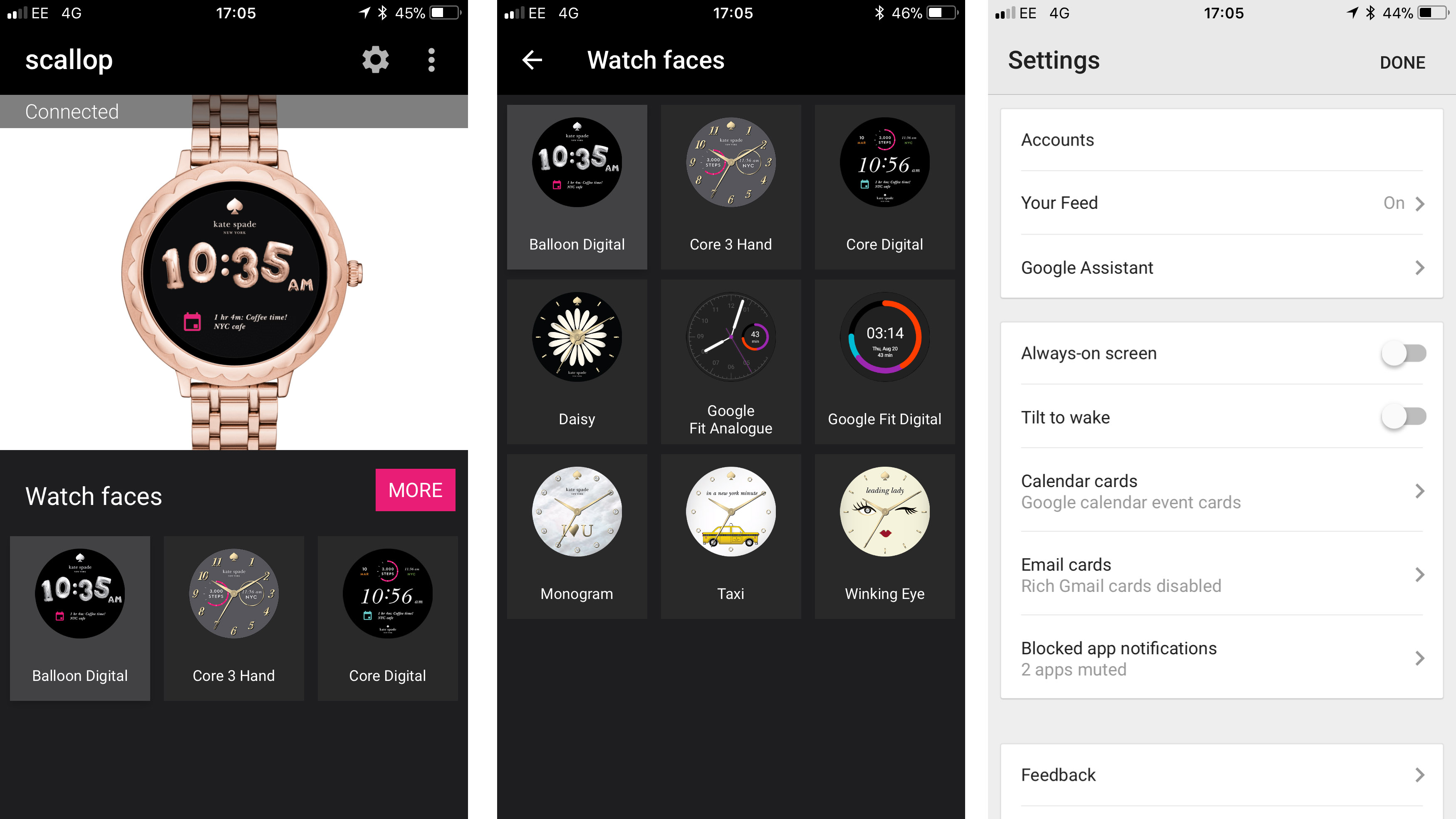 Notifications, interface and app - Kate Spade smartwatch review - Page ...