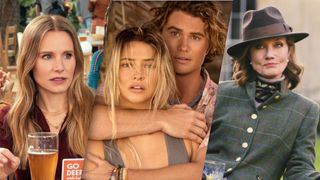 (From L to R) Kristen Bell as Joanne Williams in Nobody Wants This s2 | Madelyn Cline as Sarah Cameron in Outer Banks s3 | Kaya Scodelario as Susie Glass in The Gentleman