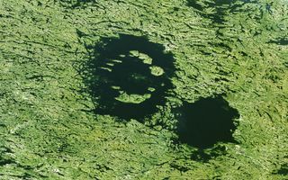 Clearwater Lakes Canada From Space wallpaper