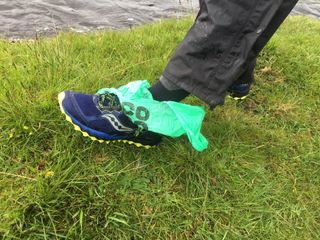 mountain marathon tip for wet shoes