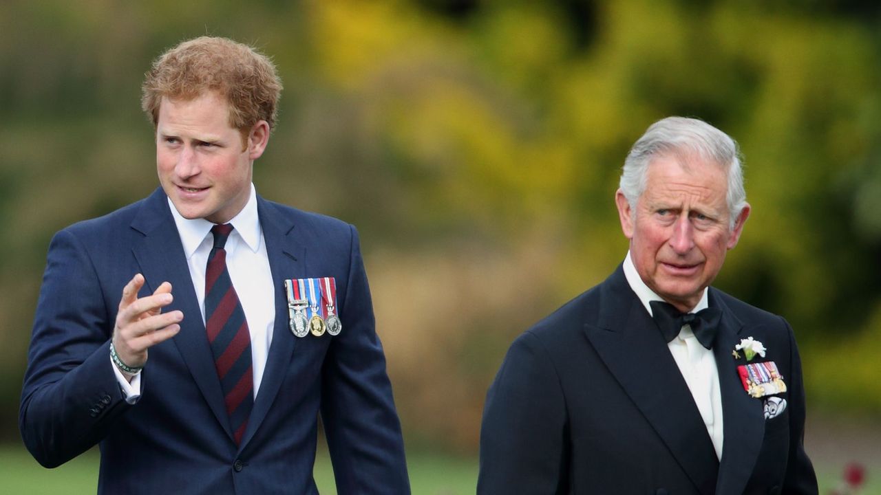 london, united kingdom june 09 embargoed for publication in uk newspapers until 48 hours after create date and time prince harry and prince charles, prince of wales attend the gurkha 200 pageant at the royal hospital chelsea on june 9, 2015 in london, england photo by max mumbyindigogetty images