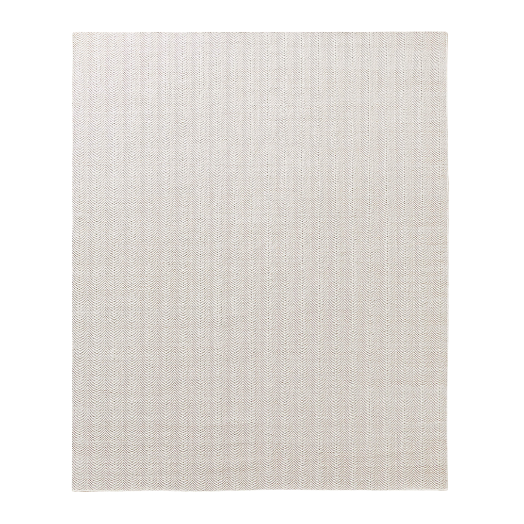 CB2, Litus Handwoven White Herringbone Indoor/Outdoor Area Rug, 5'x8'