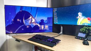 The LG C4 OLED being used as a monitor.