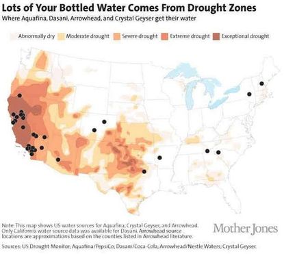 That bottled water you're drinking is probably from a place hit hard by the drought